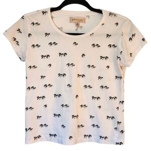 CLOSET CLEAROUT Philosophy White Palm Tree Print T-Shirt Top, Size XS